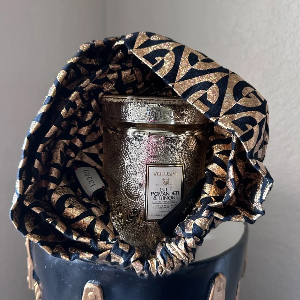 Gucci Black and Gold Patterned Headwrap - Picture 3 of 7